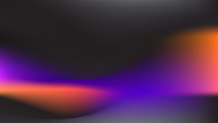 ABSTRACT DARK BACKGROUND ELEGANT GRADIENT MESH PURPLE ORANGE PINK SMOOTH COLOR DESIGN VECTOR TEMPLATE GOOD FOR MODERN WEBSITE, WALLPAPER, COVER DESIGN 