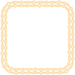 Decorative Gold Pattern Square Shape Border Frame