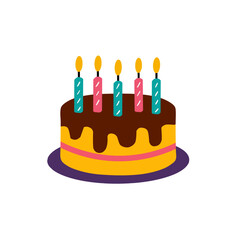 birthday cake with candles