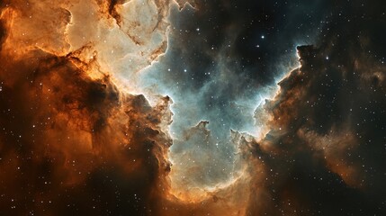 Cosmic Swirling Nebula in Space Vortex