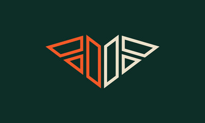 ff wings monogram logo design