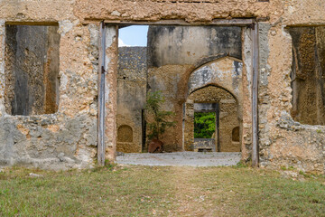 Fototapeta premium Ruins of the Mtoni palace. Place of first years of princess Salme. Zanzibar, Tanzania