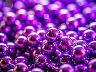 Fototapeta premium Close-up Candid Photo of Purple Mardi Gras Beads Draped Casually