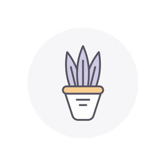 Aloe Vera vector icon stock illustration