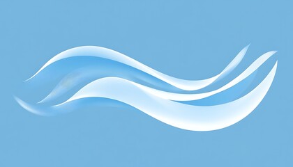 Abstract Blue background with smooth curves, gradient background
