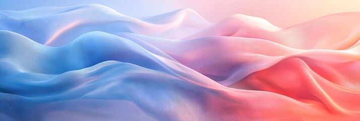 Obraz premium A blue and pink wave with a white background