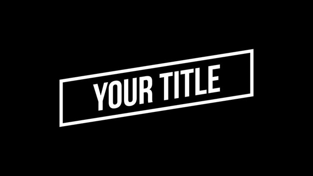 Slanted Simple Kinetic Typography Intro