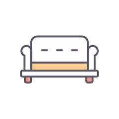 Sofa vector icon stock illustration