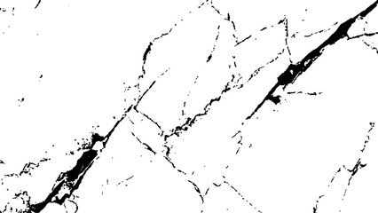Obraz premium Crack texture lines isolated on white background. Black cracks on white. Grunge texture. Elegant white marble texture with black veins. 