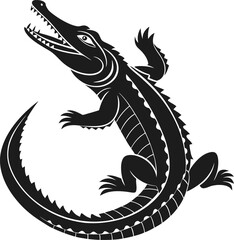 Crocodile silhouette, Crocodile vector Design, Crocodile icon
