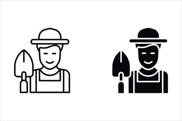 The gardener avatar icon. Gardening and agriculture, garden symbol. Flat Vector illustration