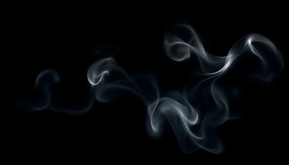 Humo blanco sobre un fondo oscuro