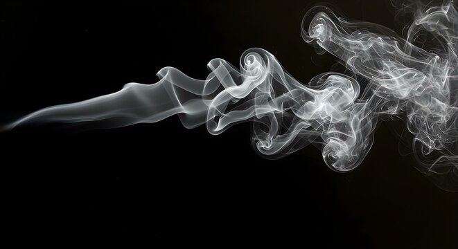 Humo blanco sobre un fondo oscuro