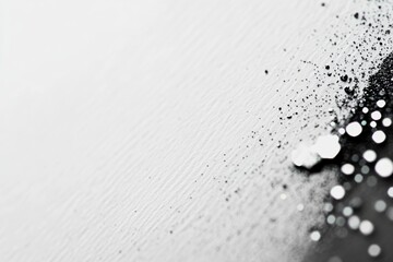 Black and White Abstract Paint Splatter on Canvas