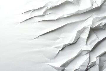 Obraz premium Crumpled White Paper Layers with Shadowed Folds