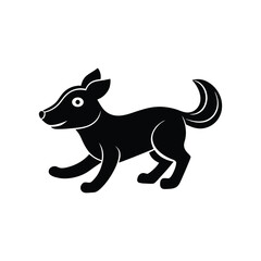 Running Dog Silhouette Vector Design