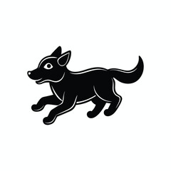Running Dog Silhouette Vector Design