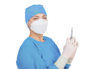 Doctor with carpule syringe for anesthesia used in dentistry.
