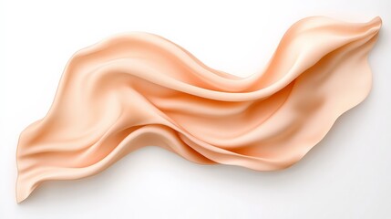 Fototapeta premium Delicate Fabric with Swirling Patterns and Soft Colors on White Background