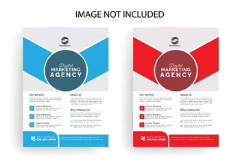 modern design template for business marketiong flyer A4 size 