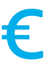 blue euro sign