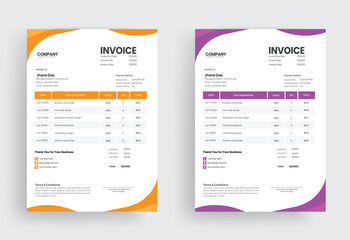 supershop invoice bill design template 