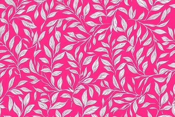 Fototapeta premium Summer leaf fashion style. Spring floral seamless pattern.
