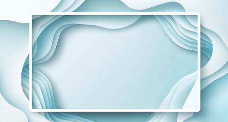 Fototapeta premium Light blue abstract background with soft swirls and circles
