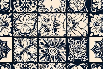 Mandala seamless pattern. Vintage decorative elements. Hand drawn tiles background.