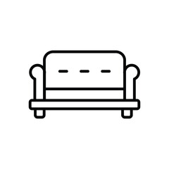 Sofa vector icon stock illustration
