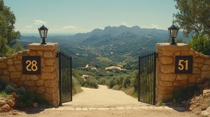 Open Gate to Mountain Villa Estate
