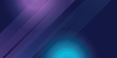 Obraz premium Modern wide Hi-tech digital technology concept. Illustration high computer technology on purple and dark blue gradient background. Abstract futuristic