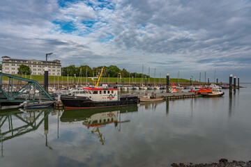 Naklejka premium Hafen in Wilhelmshaven am Jadebusen