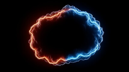 Vibrant 3D Pulsating Orb of Neon Light in Kaleidoscope Effect