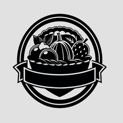 design logo icon art illustration fruit vegetarian