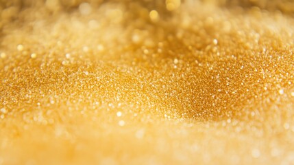 Golden powder sand in golden and amber tones