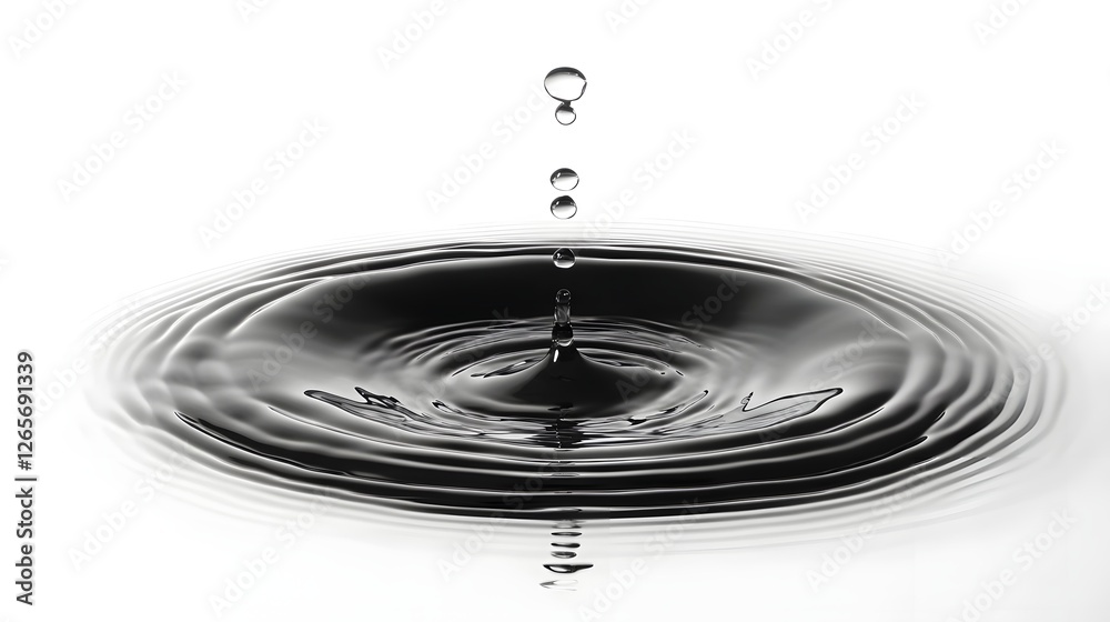 Fototapete a stunning close up photograph showcasing the captivating beauty of a single water drop as it create