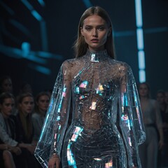 "Holographic Fashion Show with AI-Designed Clothing" &ndash; A futuristic runway where digital outfits shift in real-time.
