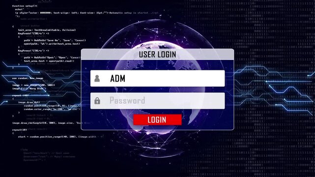 Loading Complete Text and User Login Interface with Final Transition on Alpha Channel
