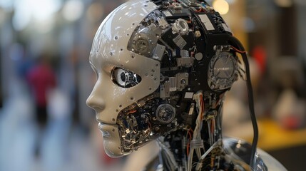 Fototapeta premium Vertical Image of future of programming with artificial intelligence: AI revolutionizing the way we code