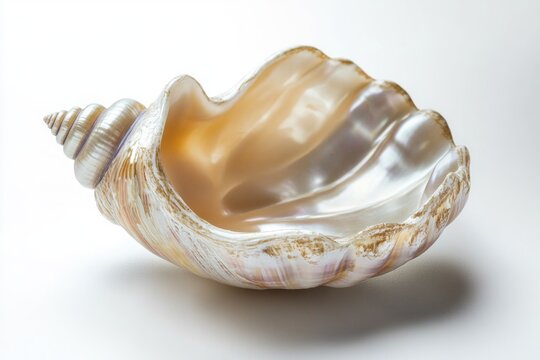 A large shell contains a smaller shell inside, great for scientific or educational illustrations