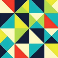 Obraz premium Geometric pattern of colorful triangles