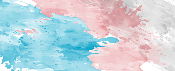 Blue light watercolor background, texture paper. eps10