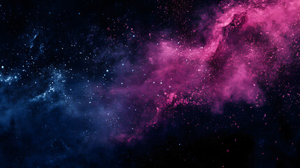 Fototapeta premium Stellar clouds in pink and blue tones, resembling a distant galaxy.
