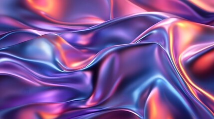 Obraz premium Captivating abstract fluid shapes in vibrant prismatic hues evoking a dreamlike and consciousness expanding aesthetic through dynamic shimmering and amorphous visual patterns