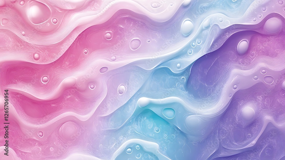 Aufkleber captivating liquid flow abstract art with vibrant pastel hues mesmerizing digital artwork featuring 