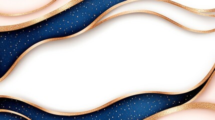 Obraz premium Abstract Symphony of Watercolor Hues with Navy and Blush Pink