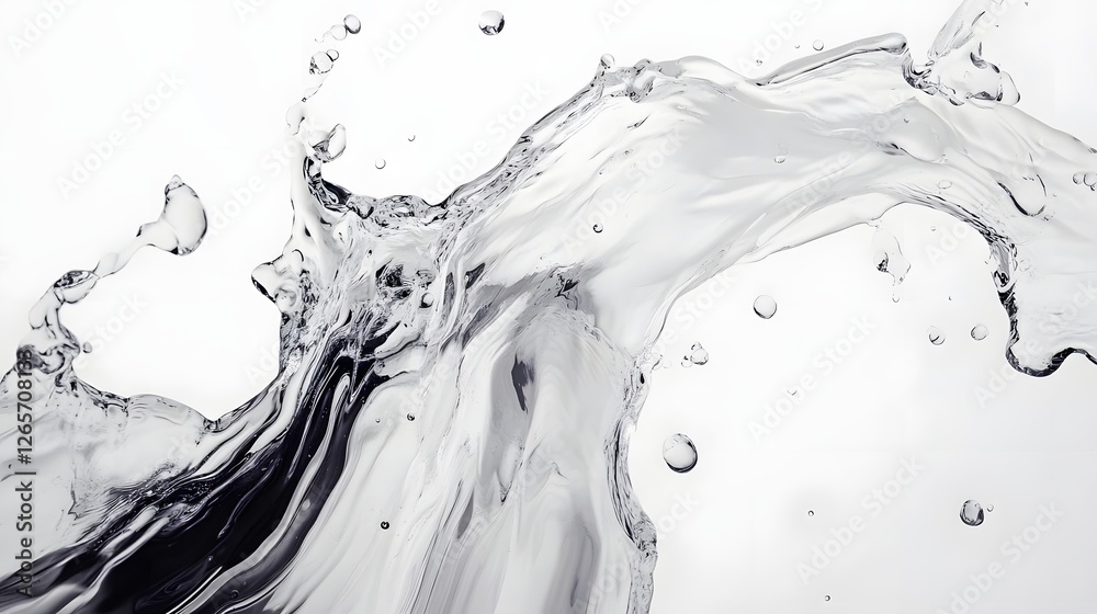 Poster Captivating splash of liquid dynamics creating mesmerizing patterns and textures with a sense of motion energy and natural beauty