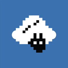 Obraz premium modern vector of a computer mouse transforming into a digital pixelated cloud, symbolizing digital innovation.
