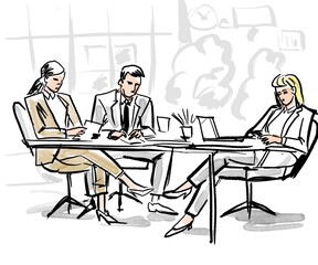 Office Employees Focused on Work at Their Desks